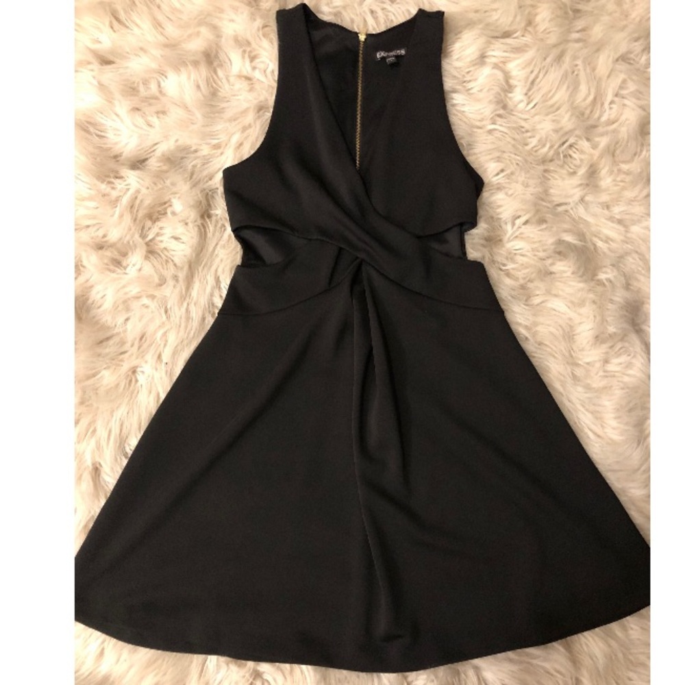 EXPRESS black cocktail cutout dress